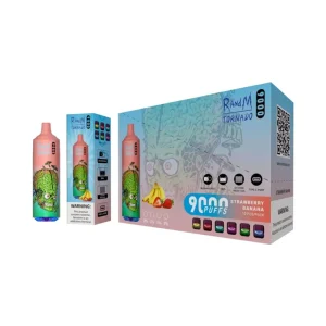 RandM Tornado 9000 Puffs 7RandM Tornado 9000 Saveurs Intenses Vape| Strawberry Banana